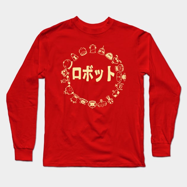 Robots tribe (circle version) Long Sleeve T-Shirt by TomiAx